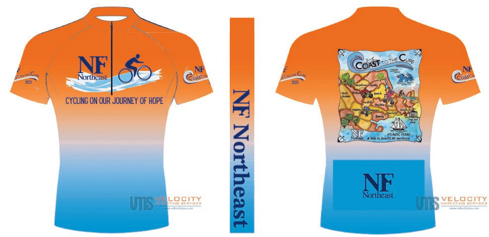 2023 Coast to the Cure NF Bike Ride Orange Jersey