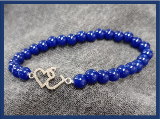 NF Northeast Beaded Bracelet (Blue Heart Charm)