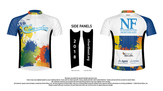 2018 Coast to the Cure NF Bike Ride Paint Splash Jersey